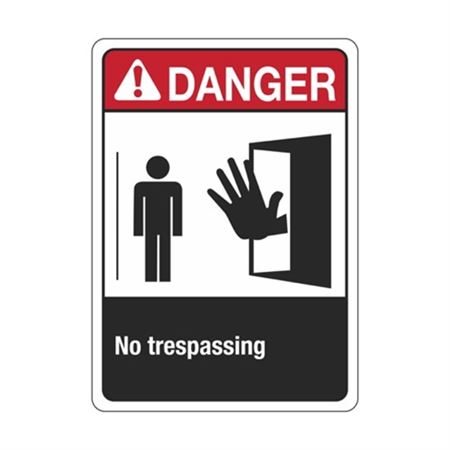 ANSI Danger No Trespassing Sign